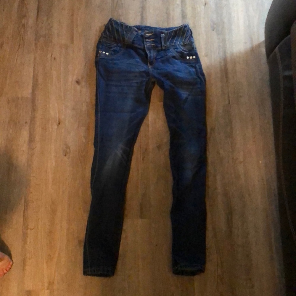 High waisted skinny jeans